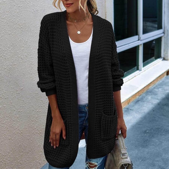 Cozy chunky knit open front cardigan - Picture 7 of 12